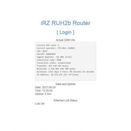 Роутер 3G iRZ RUH2b Dual-Sim, RS232, RS485 фото 7
