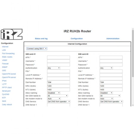 Роутер 3G iRZ RUH2b Dual-Sim, RS232, RS485 фото 9