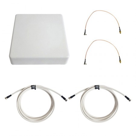 Антенна 3G/4G KAA15-1700/2700 (Панельная, 2 x 12-15 дБ, кабель 2х3м., пигтейлы 2хTS9) фото 1