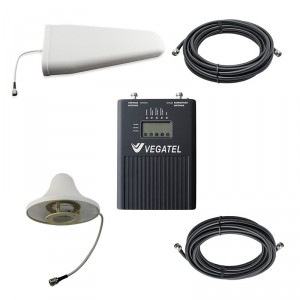 Репитер на дачу Vegatel VT3-900E/1800/3G LED (комплект до 600 м2) фото 1