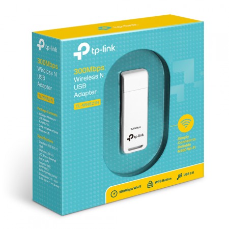 Адаптер USB-WiFi TP-Link N300 TL-WN821N фото 3