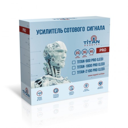 Репитер сигнала сотовой связи Titan-900 PRO с комплектом антенн фото 5