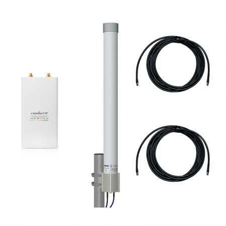 Точка доступа WiFi Ubiquiti Rocket M2 с круговой MIMO-антенной фото 1