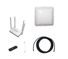 Комплект 3G/4G Дача-Эконом (Роутер WiFi, модем, кабель 3м, антенна 3G/4G 14 дБ) фото 1