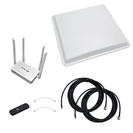 Комплект 3G/4G Дача-Максимум 2x2 (Роутер WiFi, модем, кабель 2х5м, антенна 3G/4G 2x20 дБ) фото 1