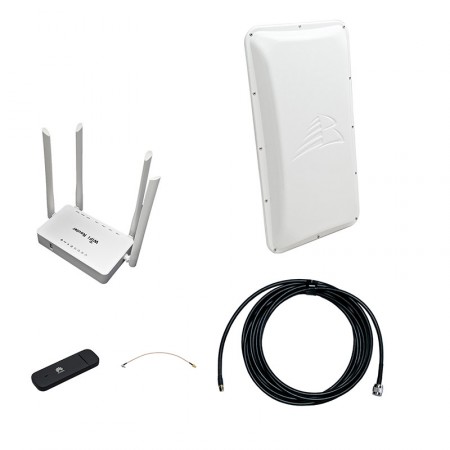 Комплект 3G/4G Дача-Стандарт (Роутер WiFi, модем, кабель 5м, антенна 3G/4G 17 дБ) фото 1