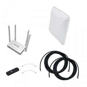 Усилитель интернет сигнала Дача-Стандарт 2x2 (Роутер WiFi, модем, кабель 2х5м, антенна 3G/4G 2x15дБ) фото 1