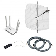 Комплект 3G/4G-интернета Дача Про 2х27 (Роутер WiFi, модем, кабель 2х5м, антенна 3G/4G 2x27 дБ)