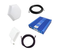 Комплект усилителя BS-GSM/DCS-80 PRO для усиления GSM/UMTS900 и GSM/LTE1800 (до 1500 м2) фото 1