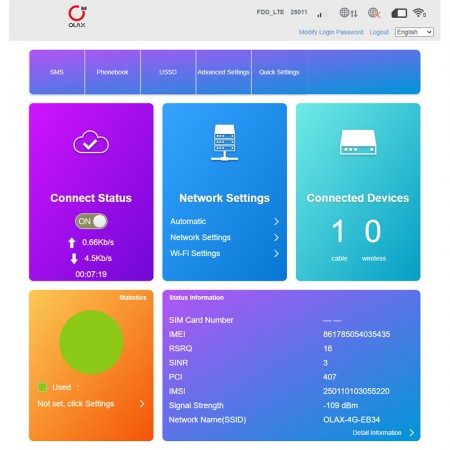 Роутер 3G/4G-WiFi OLAX AX7 PRO фото 10