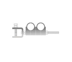 Крепление кабеля 2х1/2 (15-16мм) на струбцине фото 1