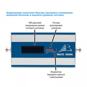 Комплект Baltic Signal BS-DCS-75-kit для усиления GSM/LTE 1800 (до 400 м2) фото 8