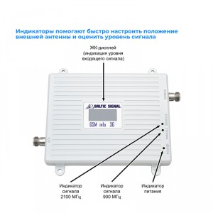 Репитер-усилитель связи и интернета Baltic Signal BS-GSM/3G-65-kit (до 200 м2) фото 6