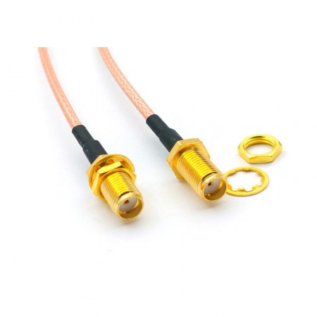 Пигтейл SMA-female - SMA-female на кабеле RG-316 длиной 50 см. фото 1