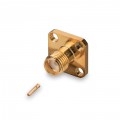 Разъём S-2454-141 (SMA-female, корпусной, для приборов, на кабель RG-402)