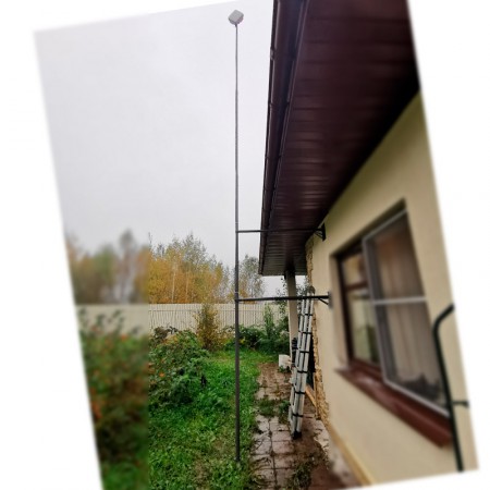 Мачта стальная серая 10 м. телескопическая фото 3