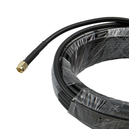 Коаксиальная кабельная сборка SMA-male - 10 метров RG-58 - SMA-female (удлинитель) фото 2