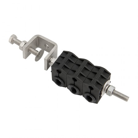 Крепление QJF-06-7-14 (27150086) на струбцине для кабелей 3 х 10-14 мм и 3 х 5-7 мм фото 2