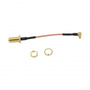 Пигтейл SMA-female - MMCX-male угловой (7 см, кабель RG-178)