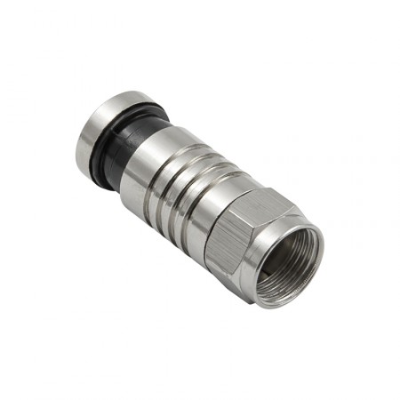 Разъём CON-F-M-RG6-CMP (F-male, компрессионный, на кабель RG-6) фото 1