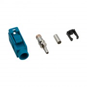 Разъём Fakra тип Z (Water Blue / 5021) female обжимной для кабеля RG-174 (с интегрированной иглой) Разъём Fakra тип Z (Water Blue / 5021) female обжимной для кабеля RG-174 (с интегрированной иглой)