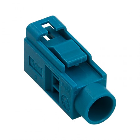 Разъём Fakra тип Z (Water Blue / 5021) female обжимной для кабеля RG-174 (с интегрированной иглой) фото 4