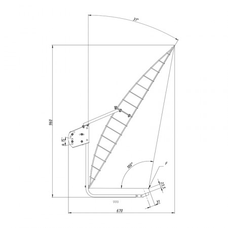 Рефлектор AX-Offset D90 сетчатый офсетный 90см фото 3