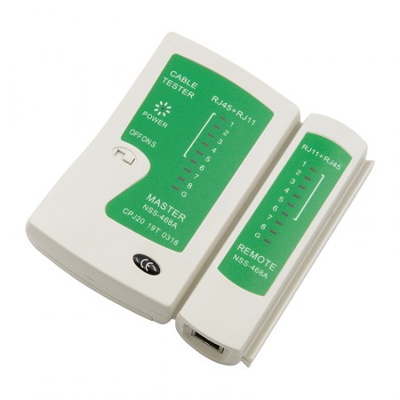 Тестер кабеля витая пара с разъёмами RJ-45, RJ-11 фото 2