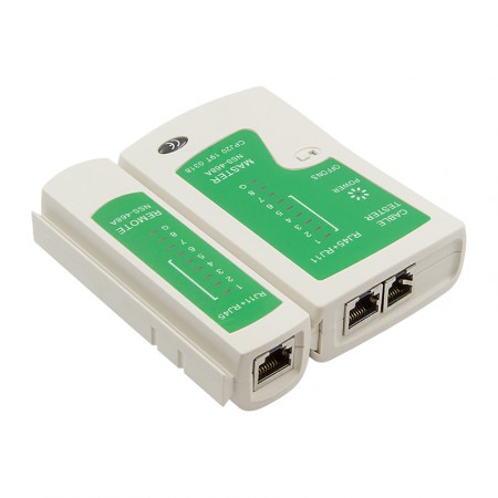 Тестер кабеля витая пара с разъёмами RJ-45, RJ-11 фото 3