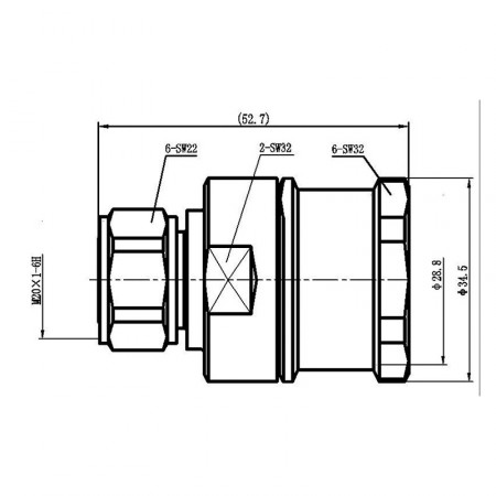 Разъём коаксиальный 4.3-10-m, прямой, для кабеля 7/8 фото 2 | GSM-Репитеры.РУ Разъём коаксиальный 4.3-10-m, прямой, для кабеля 7/8 фото 2