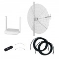 Комплект 3G/4G-интернета Дача Про 2х27 (Роутер WiFi, модем, кабель 2х5м, антенна 3G/4G 2x27 дБ)
