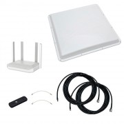 Усилитель 3G/4G Дача-Премиум на базе антенны 3G/4G 2х20 дБ, модема и мощного роутера Netcraze Ultra