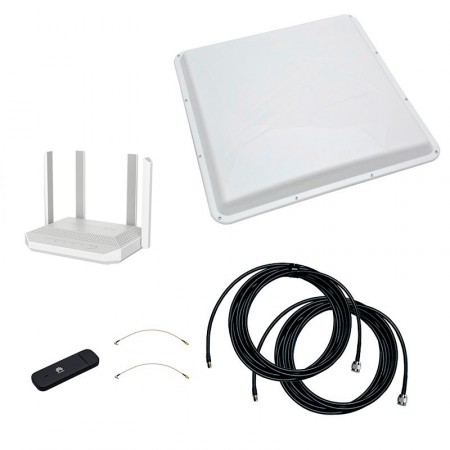 Усилитель 3G/4G Дача-Премиум на базе антенны 3G/4G 2х20 дБ, модема и мощного роутера Netcraze Ultra фото 1