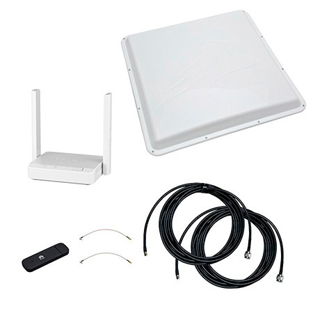 Комплект 3G/4G Дача-Максимум 2x2 (Роутер WiFi, модем, кабель 2х5м, антенна 3G/4G 2x20 дБ) фото 1