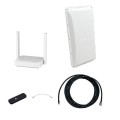 Комплект 3G/4G Дача-Стандарт (Роутер WiFi, модем, кабель 5м, антенна 3G/4G 17 дБ)