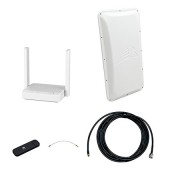 Комплект 3G/4G Дача-Стандарт (Роутер WiFi, модем, кабель 5м, антенна 3G/4G 17 дБ)