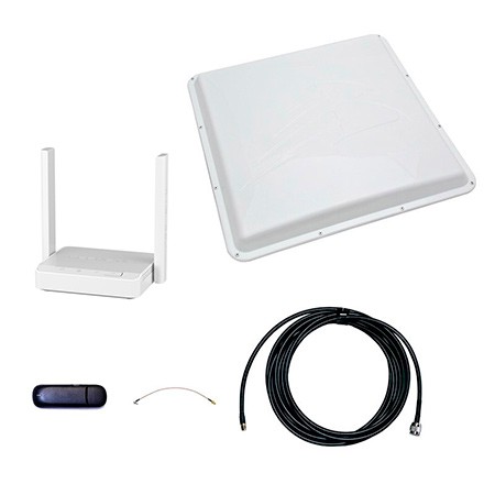 Интернет-комплект Дальняя Дача (Роутер WiFi, модем, кабель 5м, антенна 3G/4G на 20 дБ) фото 1