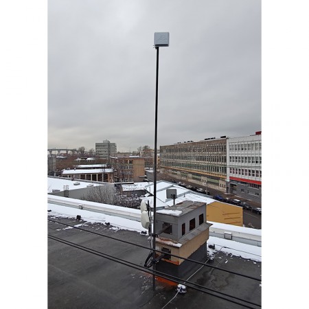 Мачта стальная серая 4 м. телескопическая фото 5