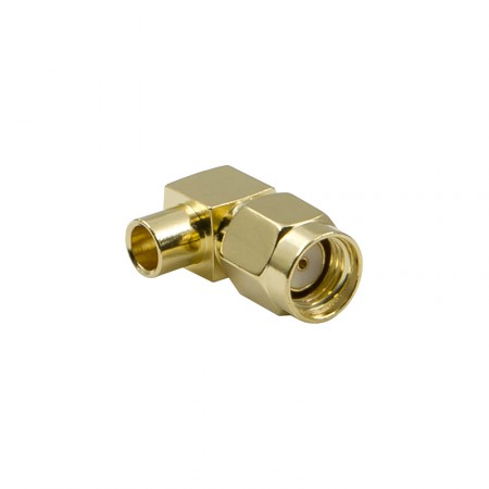 Разъём S-A125-141 (RP-SMA-male, напаиваемый, угловой, на кабель RG-402) фото 2