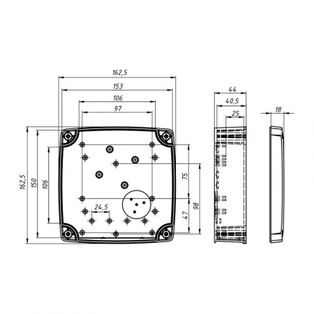 AX-BOX-V - универсальный герметичный бокс с вводом PG-7 фото 4