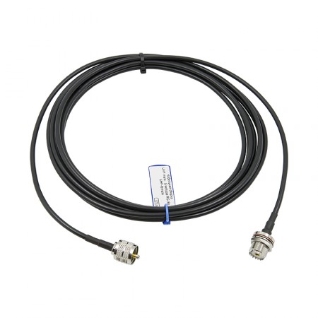 Кабельная сборка UHF-male (PL-259) - 5 метров RG-58 - UHF-female (SO-239) фото 1