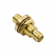 Переходник SMA(female) - SMA(female), на корпус, герметичный, с гайкой, резьба М8х0,75