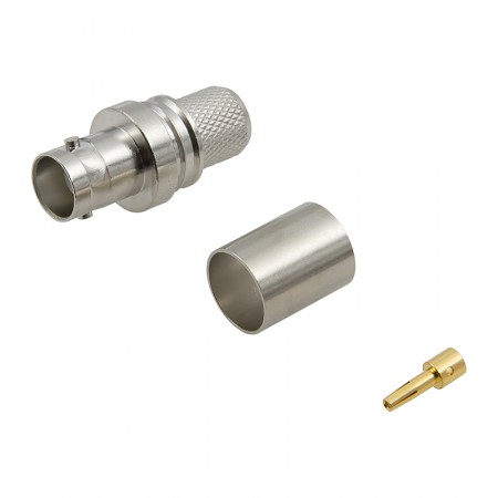 Разъём B-211B (BNC-female, обжимной, на кабель RG-213) фото 2