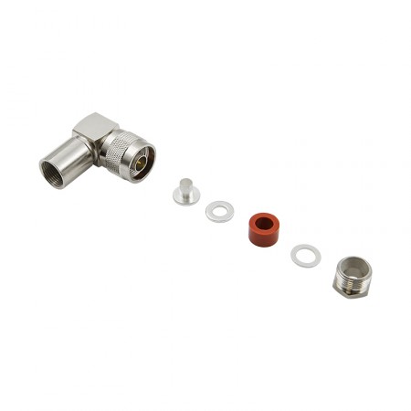 Разъём N-122/5D (N-male, угловой, прижимной, на кабель 5D) фото 1