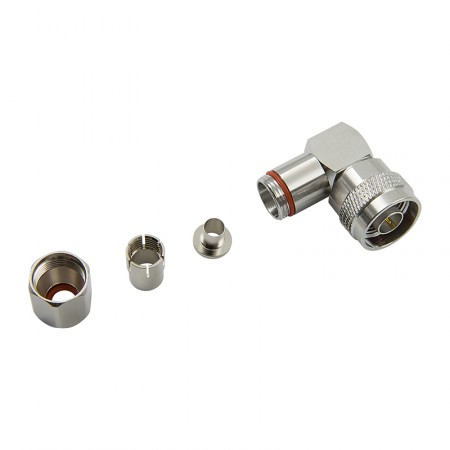 Разъём N-122C/5D (N-male, угловой, прижимной, на кабель 5D, цанга) фото 2 | GSM-Репитеры.РУ Разъём N-122C/5D (N-male, угловой, прижимной, на кабель 5D, цанга) фото 2