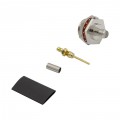 Разъём SMA female на кабели RG-178, RG-316 (на корпус, с уплотнителем, с гайкой, резьба M16)