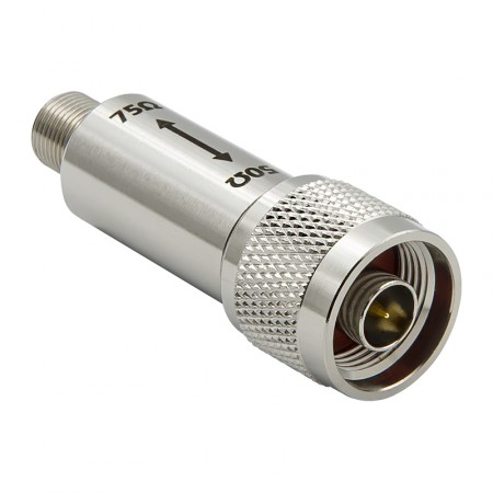 Согласующее устройство N-male 50 Ом - F-female 75 Ом (до 3 ГГц) фото 2 | GSM-Репитеры.РУ Согласующее устройство N-male 50 Ом - F-female 75 Ом (до 3 ГГц) фото 2