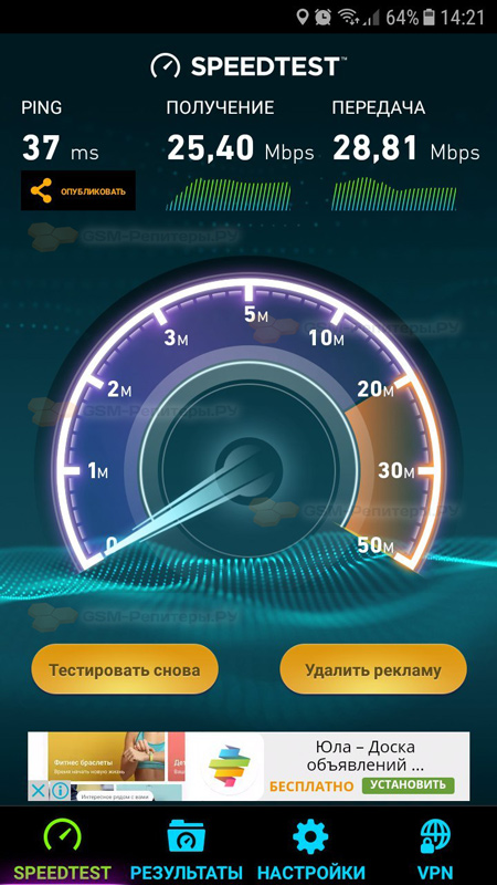 Усиление GSM и 4G интернета в д. Ивашково