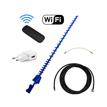 Усилитель интернет сигнала Дача-Мини (антенна 4G, кабель, модем WiFi)
